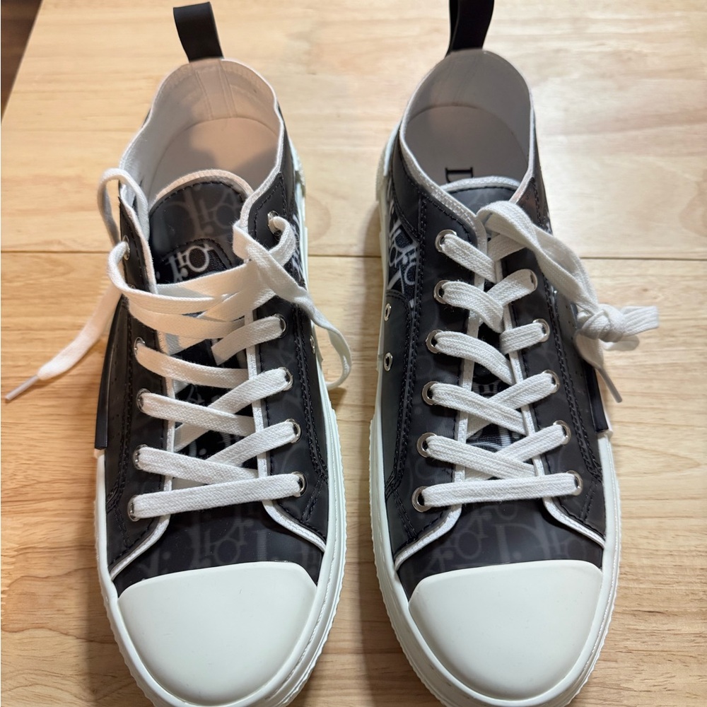 Dior Men's Monochrome Lace-Up Sneakers